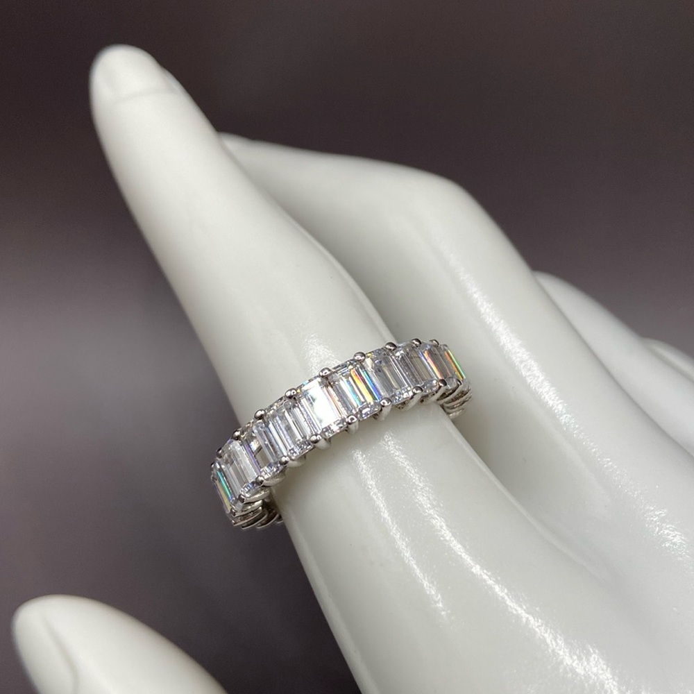 QVC Silver Baguette-Cut Ring